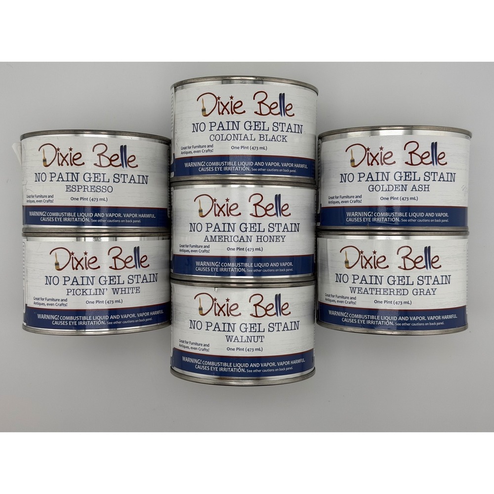 Dixie Belle No Pain Gel Stain 1 Pint 473ml Oil Based Furniture Stain Pick Color